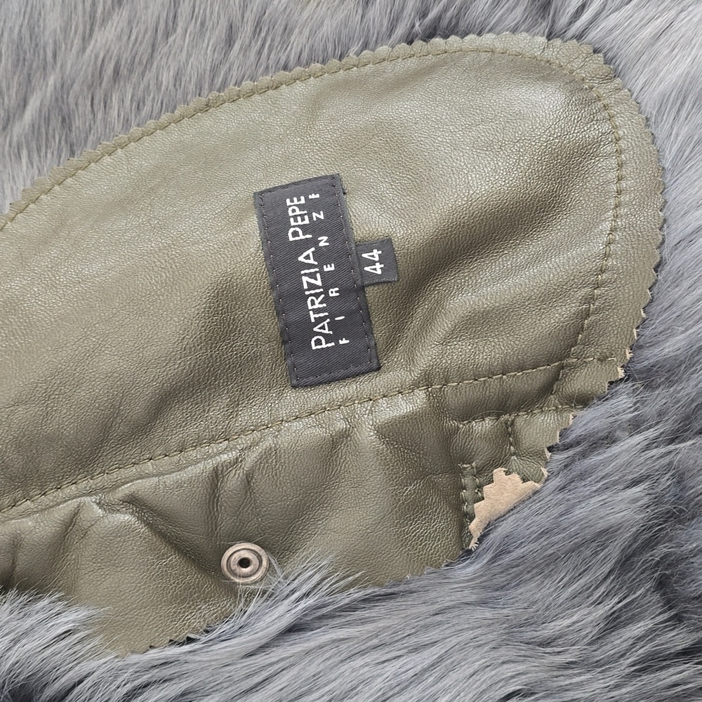 Patrizia Pepe real lambskin leather shearling coat Size US 6 - Picture 9 of 16